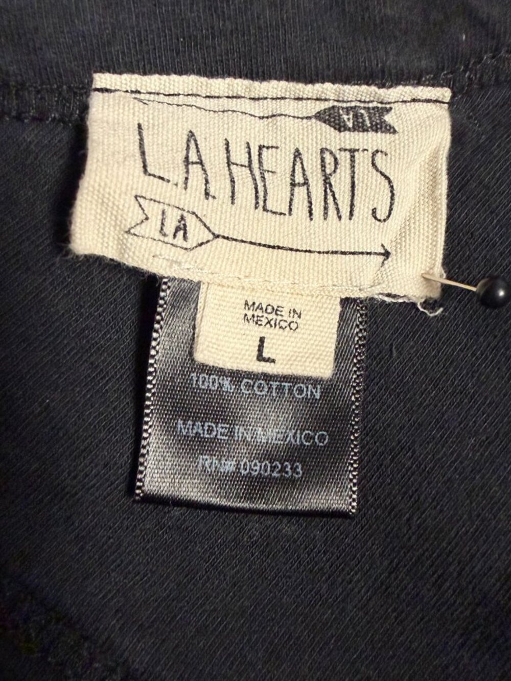 LA Hearts Black Crescent Moon Halter Crop Top Whimsigoth Boho Size L - Picture 6 of 6
